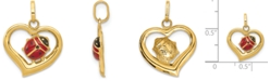 Macy's Ladybug Heart Charm Pendant in 14k Gold